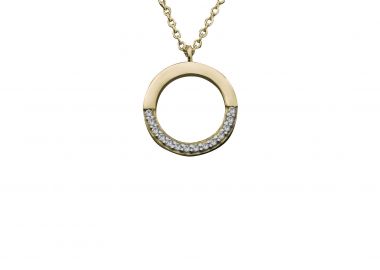 Κολιέ με Ζιργκόν Χρυσός Κ14 - 03Ν394 -  - 