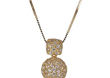 Κολιέ με Ζιργκόν Χρυσός Κ14 - 09100 -  - 