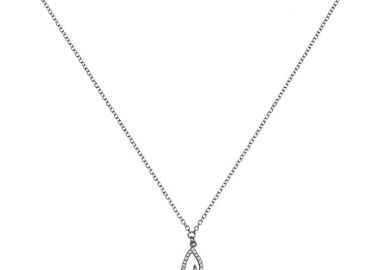 Κολιέ με Ζιργκόν Λευκόχρυσος Κ9 - 10561 -  - 