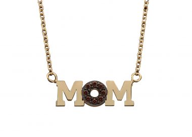 Κολιέ Mom με Ζιργκόν Χρυσός Κ14 - 03Ν354 -  - 