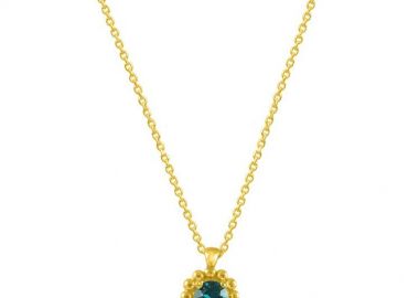 Κολιέ Μονόπετρο Από Ασήμι 925 Επιχρυσωμένο Με Swarovski EX17007 - AMOR AMOR - 