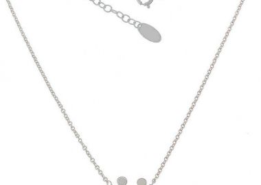 Κολιέ οικογένεια από λευκόχρυσο 14 καρατίων με μπαμπά μαμά και 2 κορίτσια -  - 