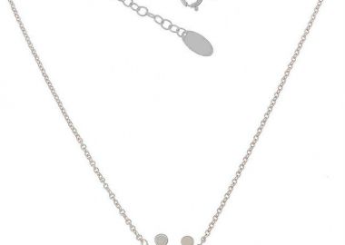 Κολιέ οικογένεια από λευκόχρυσο 14 καρατίων με μπαμπά μαμά και αγόρι κορίτσι -  - 