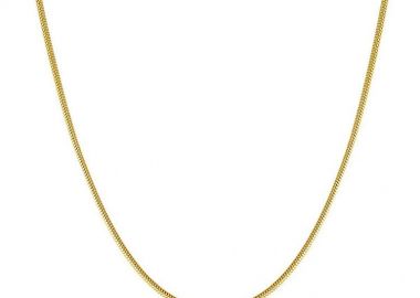 Κολίε Round Snake Chain 2mm Από Ατσάλι Επιχρυσωμένο 24Κ MI13483 - AMOR AMOR - 