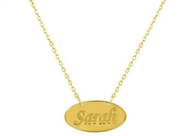 Κολιέ Ταυτότητα Από Ασήμι 925 Επιχρυσωμένο Με Όνομα PE70289 - AMOR AMOR - 