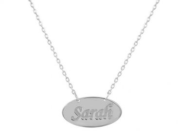 Κολιέ Ταυτότητα Από Ασήμι 925 Επιπλατινωμένο Με Όνομα PE70288 - AMOR AMOR - 