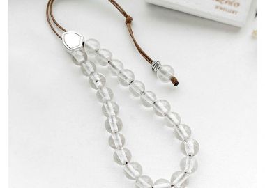 Κομπολόι με χάντρες Clear Quartz KO132 - Asimenio - 