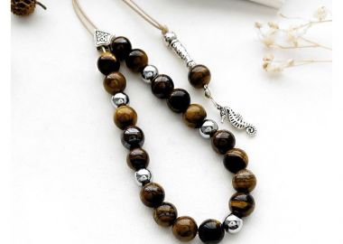 Κομπολόι με Μάτι Τίγρης 10mm KO199 - Asimenio - 