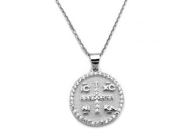 Κωνσταντινάτο κολιέ από Ασήμι 925 KL258 - Asimenio - 