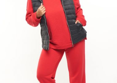 Κοντό αμάνικο μπουφάν με κουκούλα σε μαύρο χρώμα -  - 