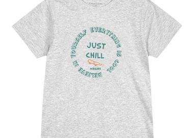 Κοντομάνικη μπλούζα με τύπωμα για αγόρι - ΕΚΡΟΥ ΜΕΛΑΝΖΕ 13-224065-5-9 - energiers - 