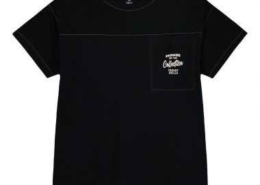 Κοντομάνικη μπλούζα με τυπωμένη τσέπη για αγόρι - ΜΑΥΡΟ 13-224021-5 - energiers - 