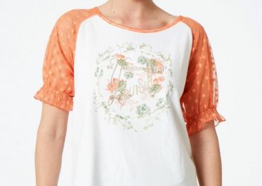 ΚΟΝΤΟΜΑΝΙΚΗ ΜΠΛΟΥΖΑ ΜΕ ΤΥΠΩΜΑ ΚΑΙ ΠΟΥΑ ΜΑΝΙΚΙΑ - Anna Raxevsky - 