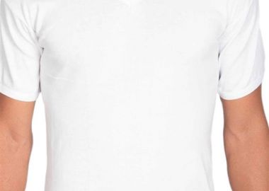 ΚΟΝΤΟΜΑΝΙΚΟ ΑΝΔΡΙΚΟ ΦΑΝΕΛΑΚΙ INIZIO ΛΑΙΜΟΚΟΨΗ ΤΥΠΟΥ V 4202 ΛΕΥΚΟ - INIZIO - 