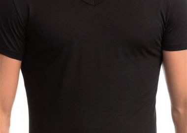 ΚΟΝΤΟΜΑΝΙΚΟ ΑΝΔΡΙΚΟ ΦΑΝΕΛΑΚΙ INIZIO ΛΑΙΜΟΚΟΨΗ ΤΥΠΟΥ V 4202 ΜΑΥΡΟ - INIZIO - 