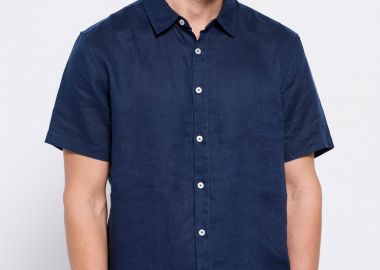 Κοντομάνικο λινό πουκάμισο - FUNKY BUDDHA - 