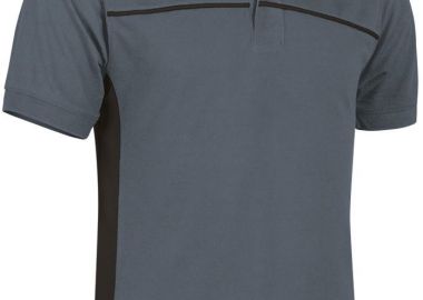 Κοντομάνικο Polo Shirt THUNDER Valento POVATHUGE Cement Grey-Black - Valento - 