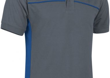 Κοντομάνικο Polo Shirt THUNDER Valento POVATHUGY Cement Grey-Royal Blue - Valento - 
