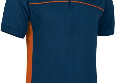 Κοντομάνικο Polo Shirt THUNDER Valento POVATHUMN Orion Navy Blue-Party Orange - Valento - 