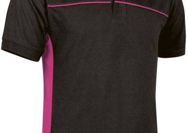 Κοντομάνικο Polo Shirt THUNDER Valento POVATHUNM Black-Magenta Pink - Valento - 
