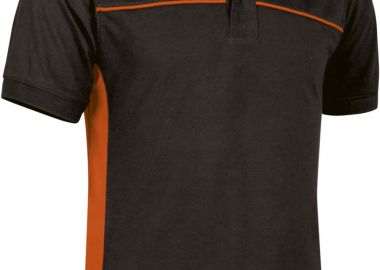 Κοντομάνικο Polo Shirt THUNDER Valento POVATHUNN Black-Party Orange - Valento - 