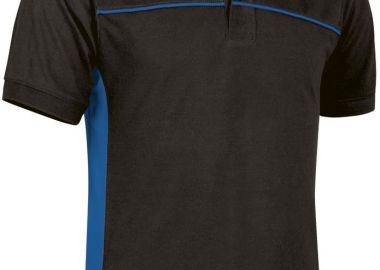 Κοντομάνικο Polo Shirt THUNDER Valento POVATHUNY Black-Royal Blue - Valento - 