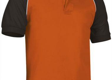 Κοντομάνικο Polo Shirt VENUR Valento POVARGCNN Party Orange-Black-White - Valento - 