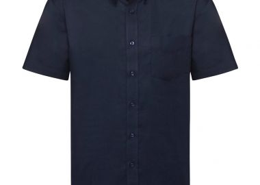 Κοντομάνικο Πουκάμισο R-933M Russell Oxford White Bright Navy - Russell - 