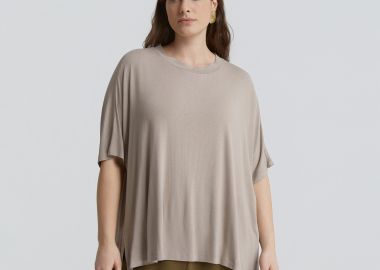 Κοντομάνικο t-shirt βισκόζη - MAT FASHION - 