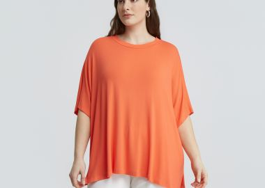 Κοντομάνικο t-shirt βισκόζη - MAT FASHION - 