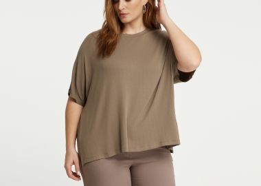 Κοντομάνικο t-shirt βισκόζη - MAT FASHION - 