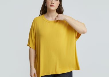 Κοντομάνικο t-shirt βισκόζη - MAT FASHION - 