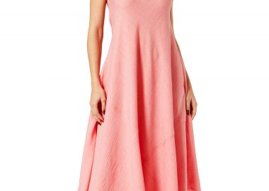 ΚΟΡΑΛΙ ΦΟΡΕΜΑ LINEN-LOOK ΜΕ ΔΙΑΚΟΣΜΗΤΙΚΑ ΓΑΖΙΑ - Anna Raxevsky - 