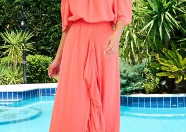 ΚΟΡΑΛΙ OFF SΗOULDER ΜΑΞΙ ΦΟΡΕΜΑ - Anna Raxevsky - 