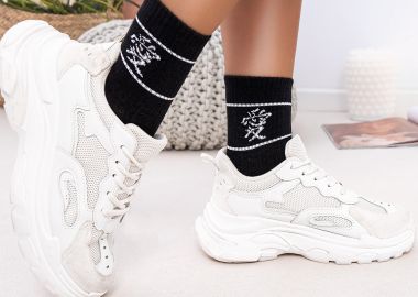 KOREAN LOVE BLACK BASKET SOCKS - sense-shop - 