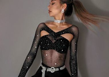 ΚΟΡΜΑΚΙ ΔΙΧΤΥ ΜΕ ΣΤΡΑΣΣ- CORA - fashionroom - 