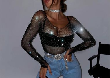 ΚΟΡΜΑΚΙ ΔΙΧΤΥ ΜΕ ΣΤΡΑΣΣ- LEXI - fashionroom - 