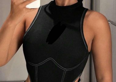 ΚΟΡΜΑΚΙ ΜΑΥΡΟ ΜΕ ΕΞΩΡΑΦΑ - FAME - sense-shop - 