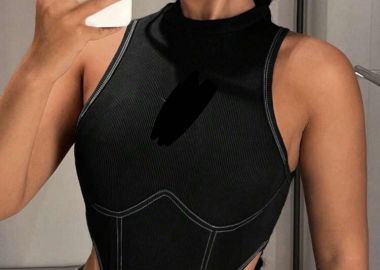 ΚΟΡΜΑΚΙ ΜΑΥΡΟ ΜΕ ΕΞΩΡΑΦΑ - FAME - fashionroom - 