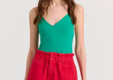 Κορμάκι σε rib ύφανση με ανοιχτή πλάτη - FUNKY BUDDHA - 