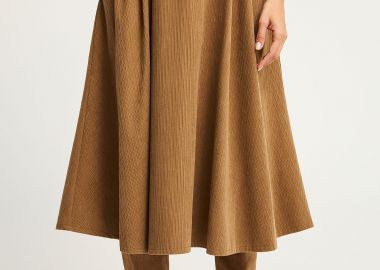 Κοτλέ μίντι φούστα - FUNKY BUDDHA - 