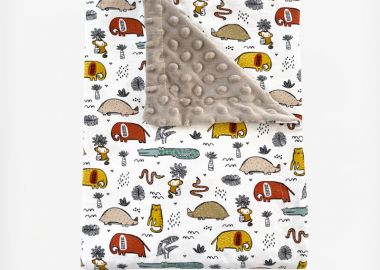 Κουβέρτα βελουτέ Διπλής όψης 'SAFARI' -  - 