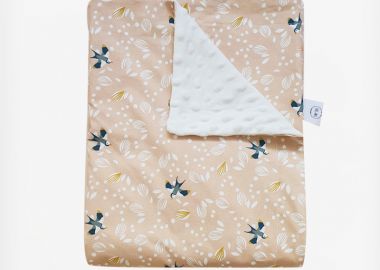 Κουβέρτα βελουτέ Διπλής όψης 'Swallows' -  - 