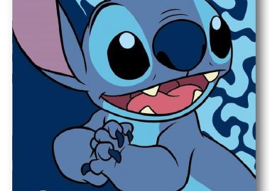 Κουβέρτα Fleece Disney Home Stitch 26 100X140 Blue 100% Polyester Blue - Disney Home - 