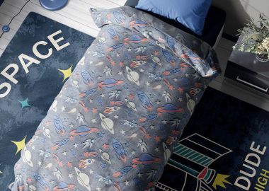 Κουβέρτα Fleece φωσφορίζουσα Galaxy 70X110 100% Polyester Blue - Dimcol - 