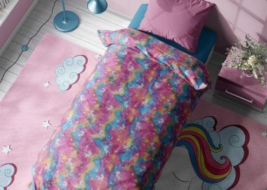 Κουβέρτα Fleece φωσφορίζουσα Unicorn 160X220 100% Polyester - Dimcol - 