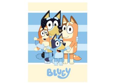 Κουβέρτα Κούνιας Fleece 100x140εκ. BBC Studios Bluey 55 Blue Digital Print DimCol - DimCol - 