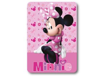Κουβέρτα Κούνιας Fleece 100x140εκ. Disney Home Minnie 37 Pink Digital Print DimCol - DimCol - 