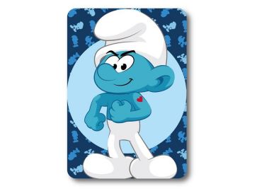 Κουβέρτα Κούνιας Fleece 100x140εκ. Peyo Smurfs 11 Blue Digital Print DimCol - DimCol - 
