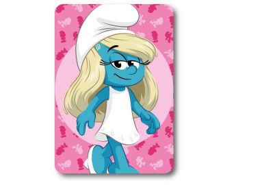 Κουβέρτα Κούνιας Fleece 100x140εκ. Peyo Smurfs 12 Pink Digital Print DimCol - DimCol - 